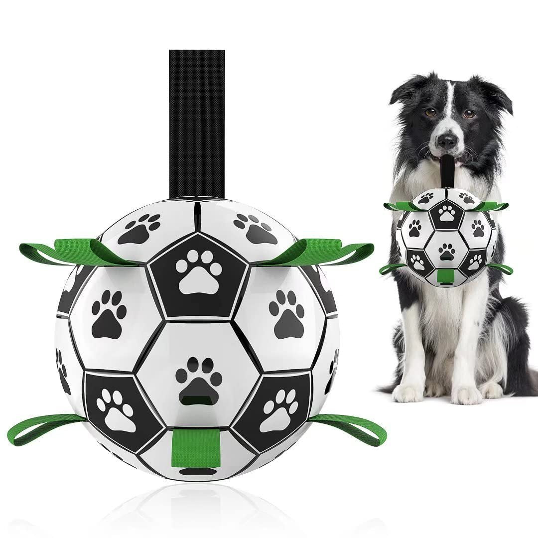 Interaktives Hunde-Fußballspielzeug, aufblasbarer Trainingsball für Hunde, Outdoor-Spielball für Border Collies und große Hunde, Haustierzubehör