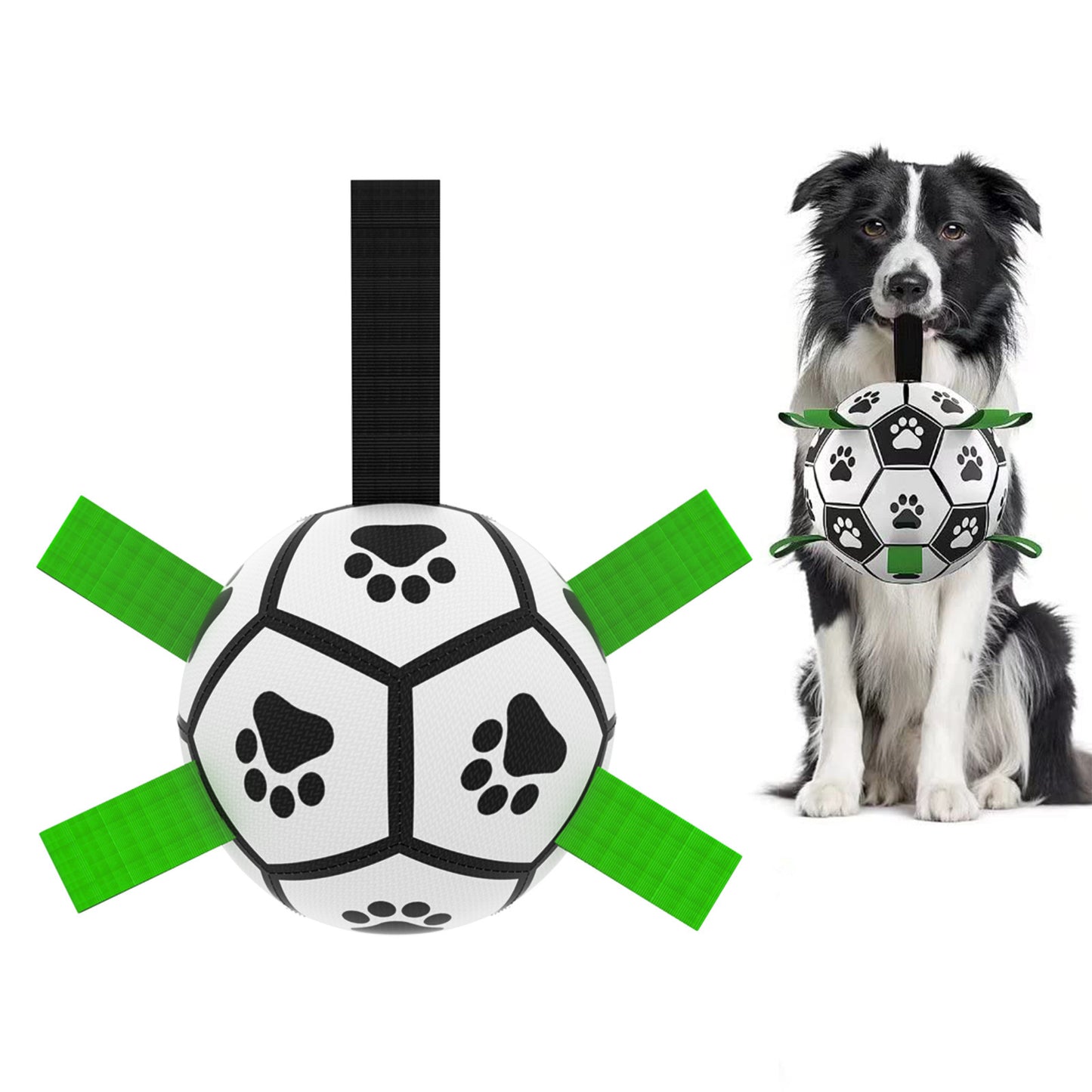 Interaktives Hunde-Fußballspielzeug, aufblasbarer Trainingsball für Hunde, Outdoor-Spielball für Border Collies und große Hunde, Haustierzubehör