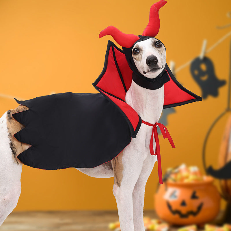 Halloween Pet Vampire Cloak & Hat Costume – Cute Holiday Outfit for Dogs & Cats