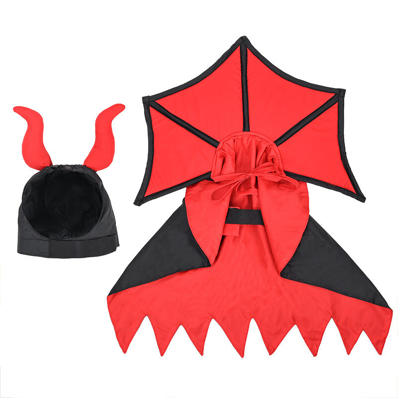 Halloween Pet Vampire Cloak & Hat Costume – Cute Holiday Outfit for Dogs & Cats